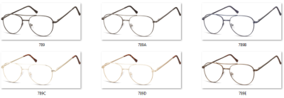 Okulary oprawki Pilotki zerówki metalowe korekcyjne 789 czarne