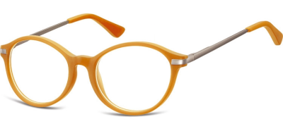 Okulary dziecięce zerówki okrągłe lenonki AK46A pomarańczowe
