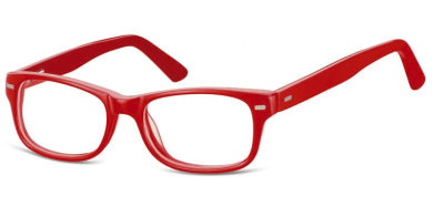 Okulary dziecięce zerówki Nerdy AK49 czerwone