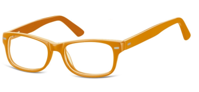 Okulary dziecięce zerówki Nerdy AK49A pomarańczowe
