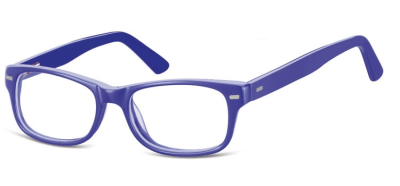 Okulary dziecięce zerówki Nerdy AK49E niebieskie