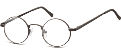 Okulary dziecięce zerówki okrągłe lenonki M5 czarny