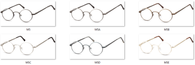 Okulary dziecięce zerówki okrągłe lenonki M5B brązowe