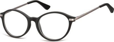 Okulary dziecięce zerówki okrągłe lenonki AK50 czarne