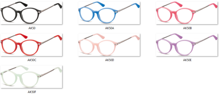 Okulary dziecięce zerówki okrągłe lenonki AK50E fioletowe