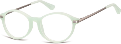 Okulary dziecięce zerówki okrągłe lenonki AK50F zielone