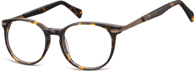 Okrągłe Okulary oprawki zerówki korekcyjne Sunoptic AC39A panterka