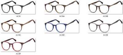 Okrągłe Okulary oprawki zerówki korekcyjne Sunoptic AC39B szylkret