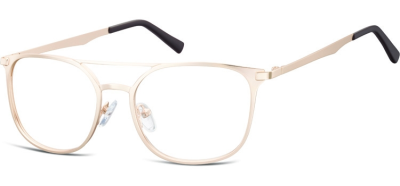 Okulary oprawki a'la Pilotki zerówki metalowe korekcyjne 974E złote