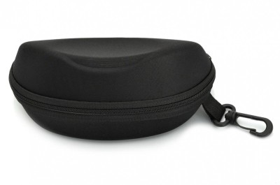 Etui futerał na okulary Czarne z karabińczykiem