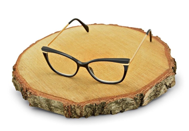 Plusy +2.50 damskie okulary do czytania korekcyjne Kocie Oczy ST327 czarno-złote