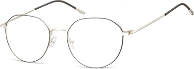 Lenonki Okulary oprawki optyczne 928 srebrne + czarne