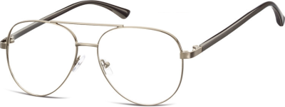 Okulary oprawki Pilotki zerówki metalowe korekcyjne 931B grafitowe + czarne