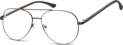 Okulary oprawki Pilotki zerówki metalowe korekcyjne 931F czarne