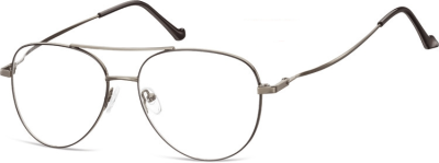 Okulary oprawki Pilotki zerówki metalowe korekcyjne 932B grafitowe + czarne