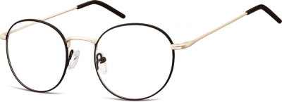 Lenonki okrągłe Okulary oprawki optyczne 938F czarne + złote