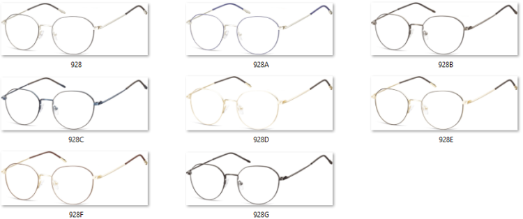 Lenonki Okulary oprawki optyczne 928D złote