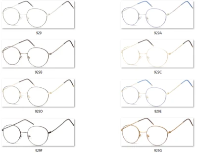 Lenonki Okulary oprawki optyczne 929A srebrne + niebieskie