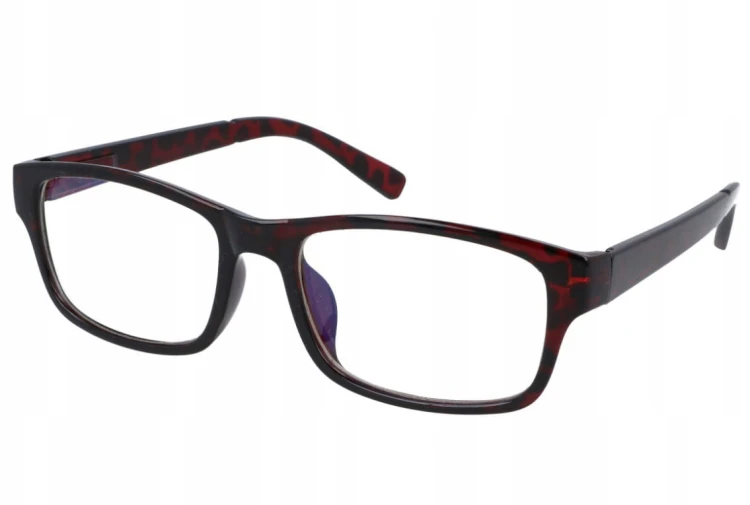 Prostokątne a'la Nerdy zerówki z Antyrefleksem okulary z filtrem ST1202D