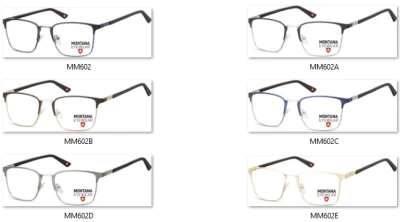 Okulary oprawki prostokątne optyczne Montana MM602D srebrno-grafitowe
