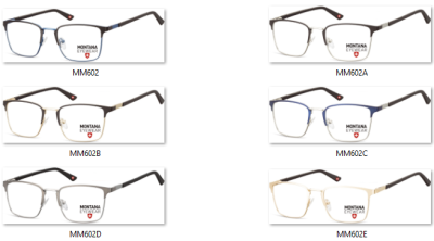 Okulary oprawki prostokątne optyczne Montana MM602E złote