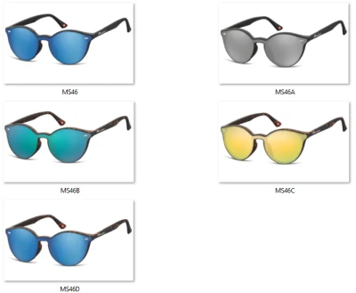 Okulary Pełne LUSTRO  okrągłe lenonki lustrzane MS46D