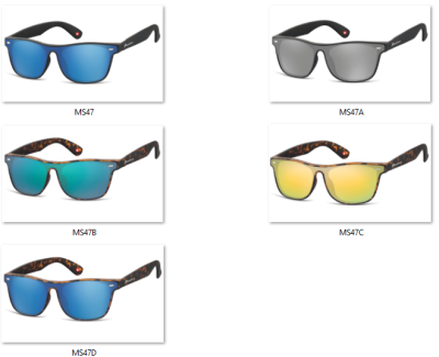 Okulary Pełne LUSTRO  Nerdy Montana lustrzane MS47B