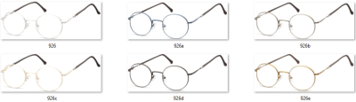 Lenonki okrągłe Okulary oprawki optyczne 926C złote