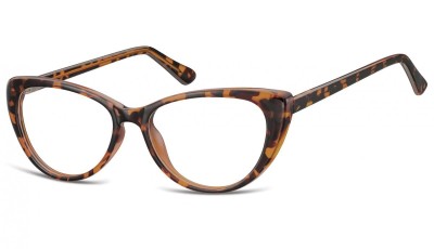 Okulary oprawki korekcyjne Kocie Oczy zerówki Sunoptic CP138A jasna panterka