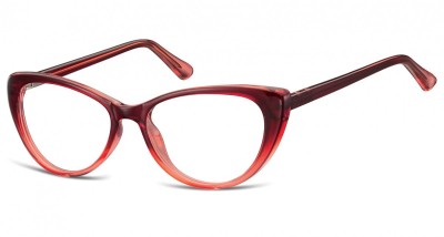 Okulary oprawki korekcyjne Kocie Oczy zerówki Sunoptic CP138B gradient burgundowy