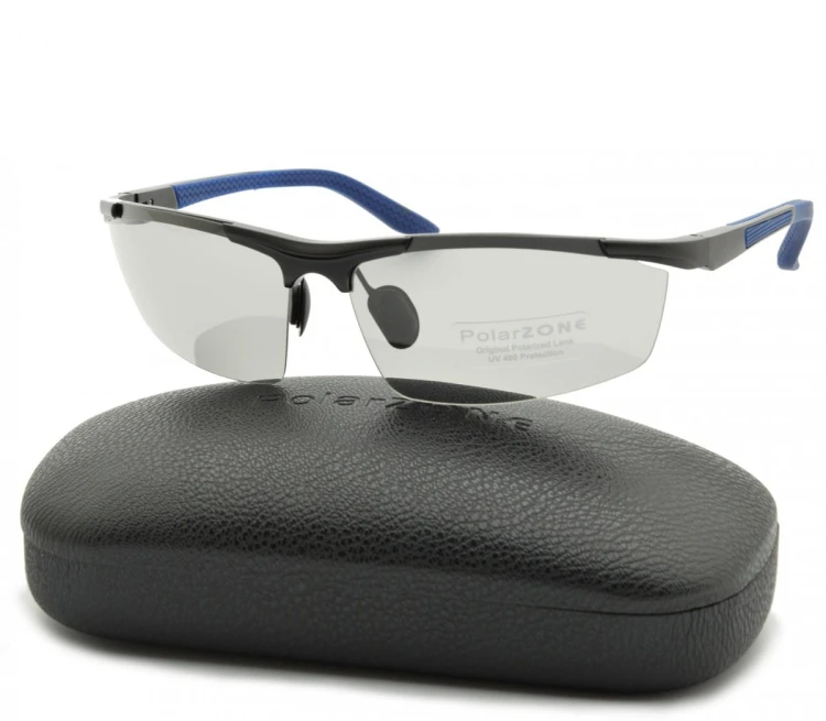 Sportowe okulary polaryzacja + fotochrom aluminiowe POL-352AFP