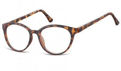 Okulary oprawki korekcyjne okrągłe Lenonki zerówki Sunoptic CP140B szylkret