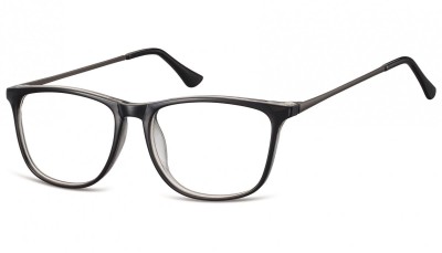 Okulary oprawki korekcyjne Nerdy zerówki Sunoptic CP142A czarne + przezroczyste