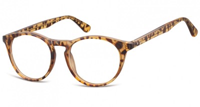 Okulary oprawki korekcyjne okrągłe Lenonki zerówki Sunoptic CP146B jasny szylkret