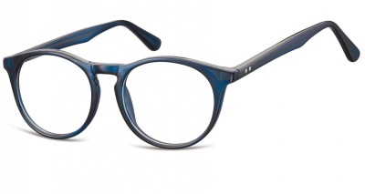 Okulary oprawki korekcyjne okrągłe Lenonki zerówki Sunoptic CP146G ciemnogranatowe