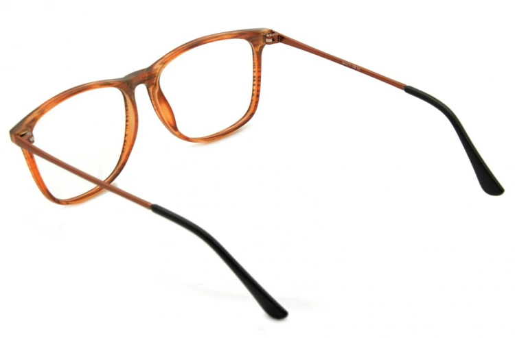 Okulary oprawki korekcyjne Nerdy zerówki Sunoptic CP142G brązowe - imitacja drewna
