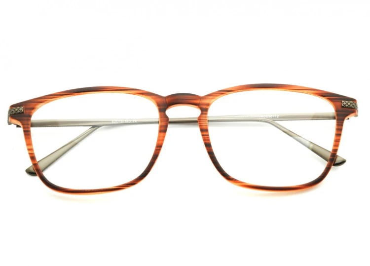Okulary oprawki korekcyjne Nerdy zerówki Sunoptic CP144G brązowe - imitacja drewna