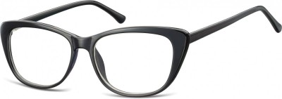 Okulary oprawki korekcyjne Kocie Oczy zerówki Sunoptic CP129F czarne