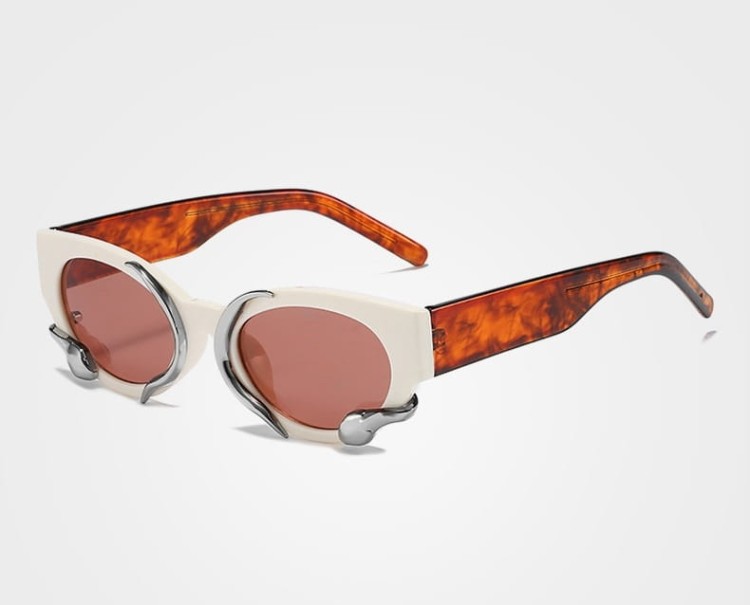 Damskie okulary przeciwsłoneczne z filtrem UV400 białe ST-MAX4B