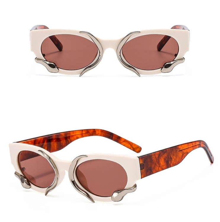 Damskie okulary przeciwsłoneczne z filtrem UV400 białe ST-MAX4B