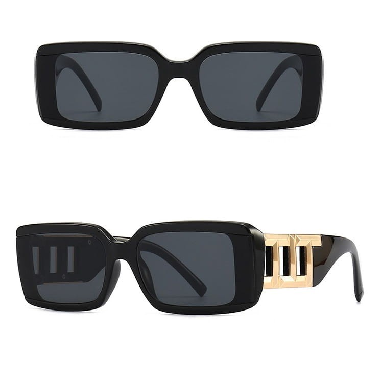 Damskie okulary przeciwsłoneczne z filtrem UV400 black/gold ST-MAX5