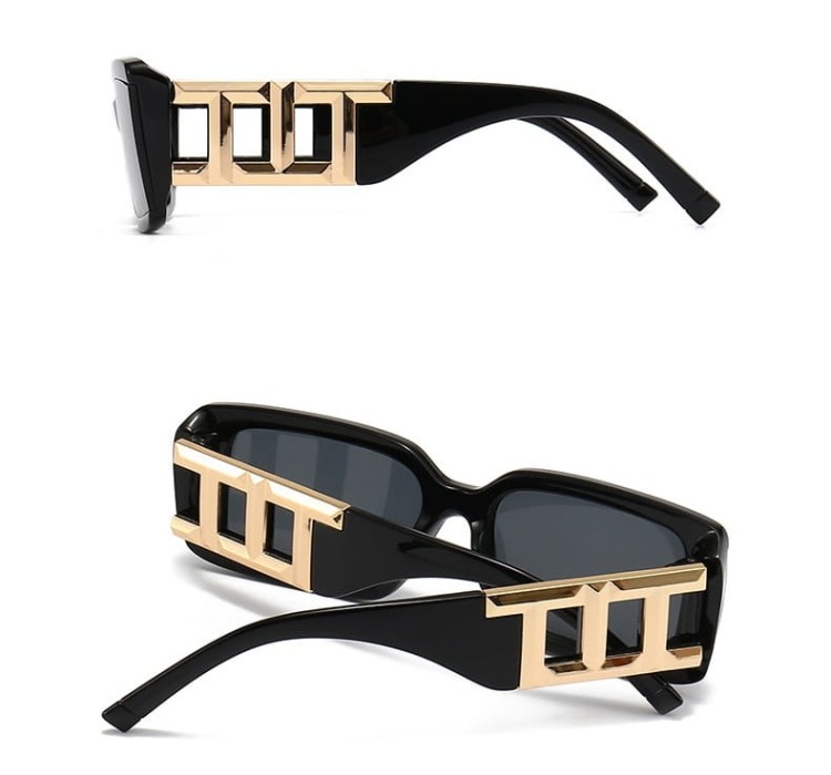 Damskie okulary przeciwsłoneczne z filtrem UV400 black/gold ST-MAX5