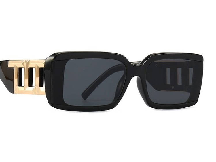 Damskie okulary przeciwsłoneczne z filtrem UV400 black/gold ST-MAX5