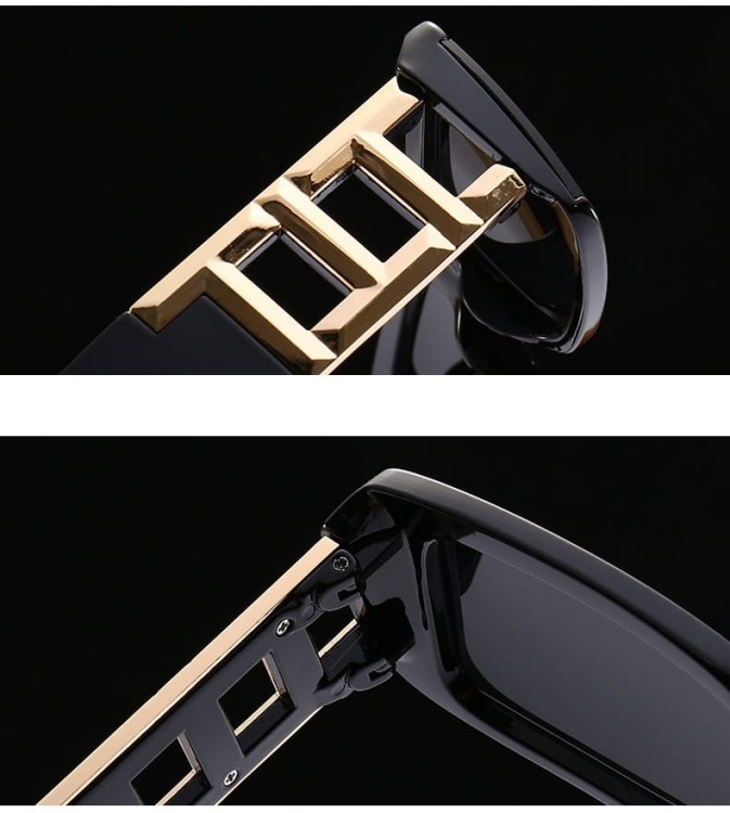 Damskie okulary przeciwsłoneczne z filtrem UV400 black/gold ST-MAX5