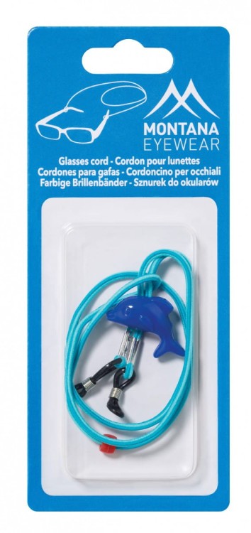 Sznureczek dziecięcy na okulary DELFIN błękitny BC12