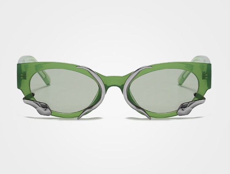 Damskie okulary przeciwsłoneczne z filtrem UV400 zielone ST-MAX4C