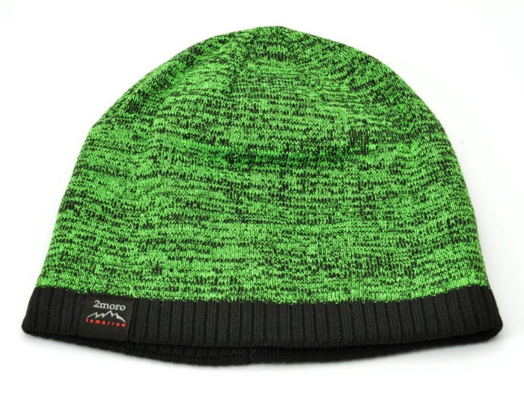Męska Zimowa Czapka Zielono-czarna z polarem - L/XL TOMORROW ST-511