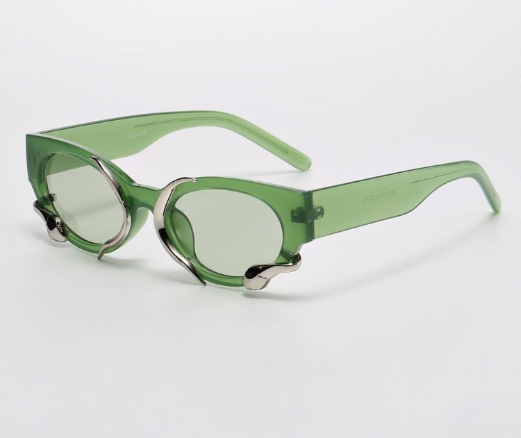 Damskie okulary przeciwsłoneczne z filtrem UV400 zielone ST-MAX4C