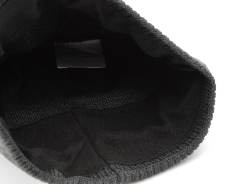 Męska Zimowa Czapka Grafitowa z polarem - L/XL FBI ST-508C