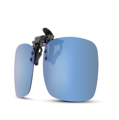 Nakładki przeciwsłoneczne polaryzacyjne lustrzane na okulary korekcyjne - niebieskie - NA-165